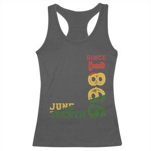 Juneteenth Since 1865 Racerback Tank Top Freedom Black History Independence Day TS02 Dark Heather Print Your Wear