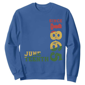 Juneteenth Sweatshirt Since 1865 Freedom Black History Independence Day TS02 Royal Blue Print Your Wear