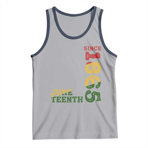 Juneteenth Since 1865 Tank Top Freedom Black History Independence Day TS02 Athletic Heather Navy Print Your Wear