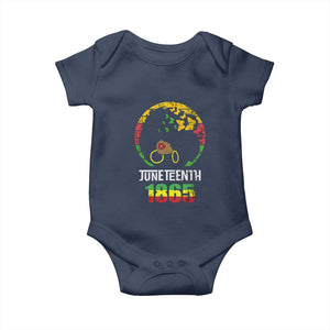 Juneteenth 1865 Baby Onesie Retro Black Woman Pride TS02 Navy Print Your Wear