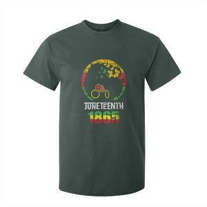 Juneteenth 1865 T Shirt For Kid Retro Black Woman Pride TS02 Dark Forest Green Print Your Wear