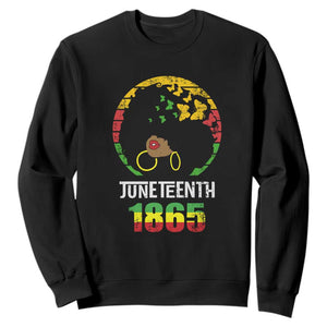 Juneteenth Is My Independence Day Sweatshirt Black Womens Black Pride TS02 Black Print Your Wear