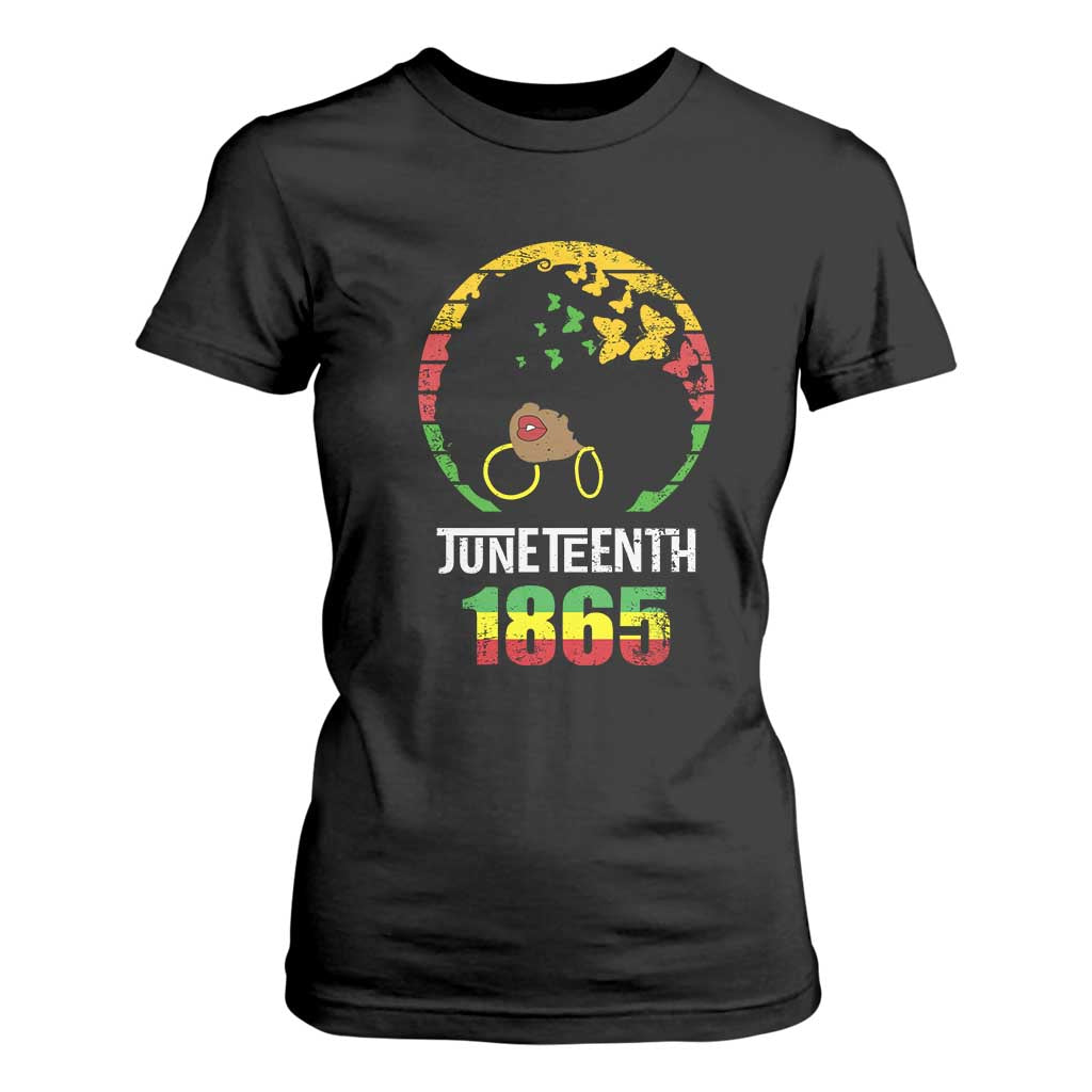 Juneteenth 1865 T Shirt For Women Retro Black Woman Pride TS02 Black Print Your Wear