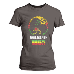 Juneteenth 1865 T Shirt For Women Retro Black Woman Pride TS02 Dark Chocolate Print Your Wear