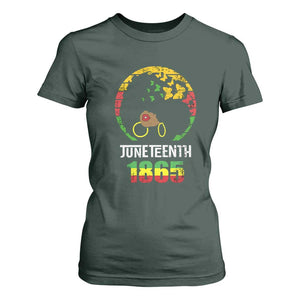 Juneteenth 1865 T Shirt For Women Retro Black Woman Pride TS02 Dark Forest Green Print Your Wear
