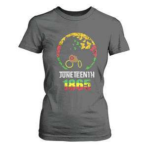Juneteenth 1865 T Shirt For Women Retro Black Woman Pride TS02 Dark Heather Print Your Wear