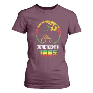 Juneteenth 1865 T Shirt For Women Retro Black Woman Pride TS02 Maroon Print Your Wear