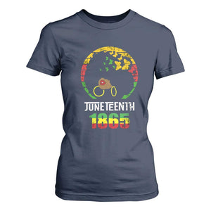 Juneteenth 1865 T Shirt For Women Retro Black Woman Pride TS02 Navy Print Your Wear