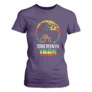 Juneteenth 1865 T Shirt For Women Retro Black Woman Pride TS02 Purple Print Your Wear