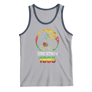Juneteenth 1865 Tank Top Retro Black Woman Pride TS02 Athletic Heather Navy Print Your Wear