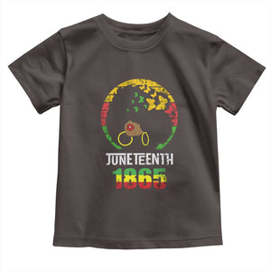 Juneteenth 1865 Toddler T Shirt Retro Black Woman Pride TS02 Dark Chocolate Print Your Wear