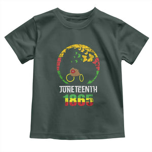 Juneteenth 1865 Toddler T Shirt Retro Black Woman Pride TS02 Dark Forest Green Print Your Wear
