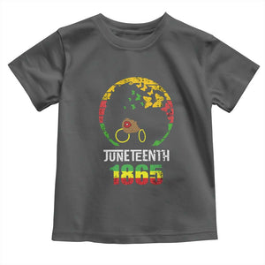 Juneteenth 1865 Toddler T Shirt Retro Black Woman Pride TS02 Dark Heather Print Your Wear