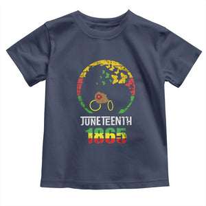 Juneteenth 1865 Toddler T Shirt Retro Black Woman Pride TS02 Navy Print Your Wear