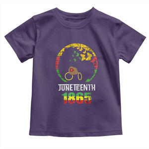 Juneteenth 1865 Toddler T Shirt Retro Black Woman Pride TS02 Purple Print Your Wear
