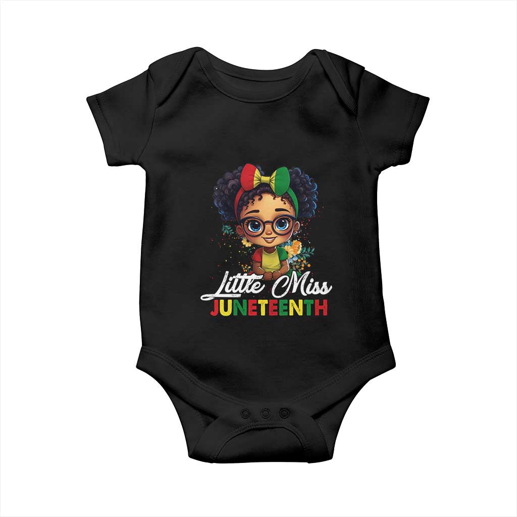 Little Miss Juneteenth Baby Onesie Since 1865 Black History TS02 Black Print Your Wear