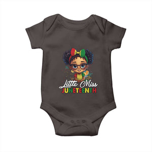 Little Miss Juneteenth Baby Onesie Since 1865 Black History TS02 Dark Chocolate Print Your Wear