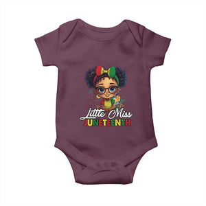 Little Miss Juneteenth Baby Onesie Since 1865 Black History TS02 Maroon Print Your Wear