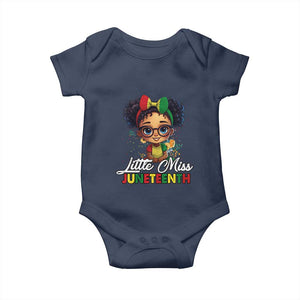 Little Miss Juneteenth Baby Onesie Since 1865 Black History TS02 Navy Print Your Wear
