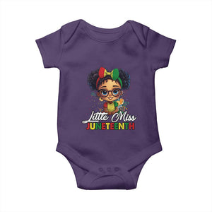 Little Miss Juneteenth Baby Onesie Since 1865 Black History TS02 Purple Print Your Wear