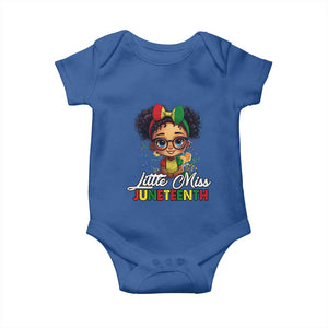 Little Miss Juneteenth Baby Onesie Since 1865 Black History TS02 Royal Blue Print Your Wear