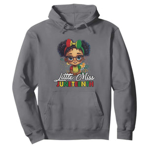 Juneteenth Hoodie Little Miss Girl Black History TS02 Charcoal Print Your Wear