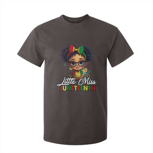 Little Miss Juneteenth T Shirt For Kid Since 1865 Black History TS02 Dark Chocolate Print Your Wear