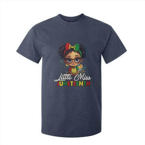 Little Miss Juneteenth T Shirt For Kid Since 1865 Black History TS02 Navy Print Your Wear