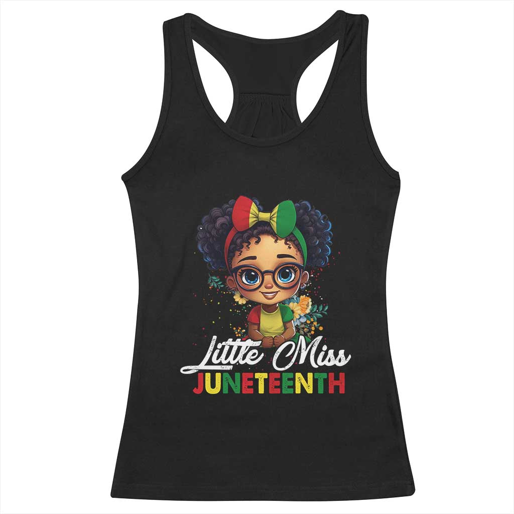 Little Miss Juneteenth Racerback Tank Top Since 1865 Black History TS02 Black Print Your Wear