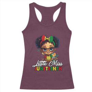 Little Miss Juneteenth Racerback Tank Top Since 1865 Black History TS02 Maroon Print Your Wear