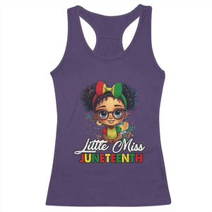 Little Miss Juneteenth Racerback Tank Top Since 1865 Black History TS02 Purple Print Your Wear