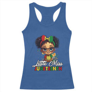 Little Miss Juneteenth Racerback Tank Top Since 1865 Black History TS02 Royal Blue Print Your Wear