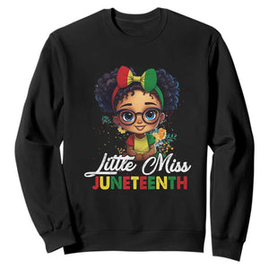 Juneteenth Sweatshirt Little Miss Girl Black History TS02 Black Print Your Wear