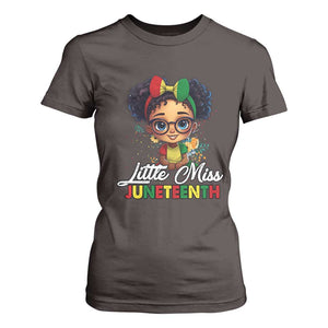 Little Miss Juneteenth T Shirt For Women Since 1865 Black History TS02 Dark Chocolate Print Your Wear