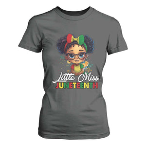 Little Miss Juneteenth T Shirt For Women Since 1865 Black History TS02 Dark Heather Print Your Wear
