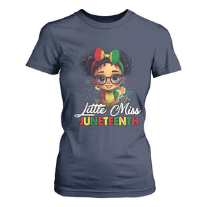 Little Miss Juneteenth T Shirt For Women Since 1865 Black History TS02 Navy Print Your Wear