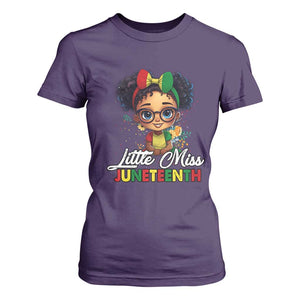 Little Miss Juneteenth T Shirt For Women Since 1865 Black History TS02 Purple Print Your Wear