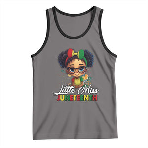 Little Miss Juneteenth Tank Top Since 1865 Black History TS02 Deep Heather Black Print Your Wear