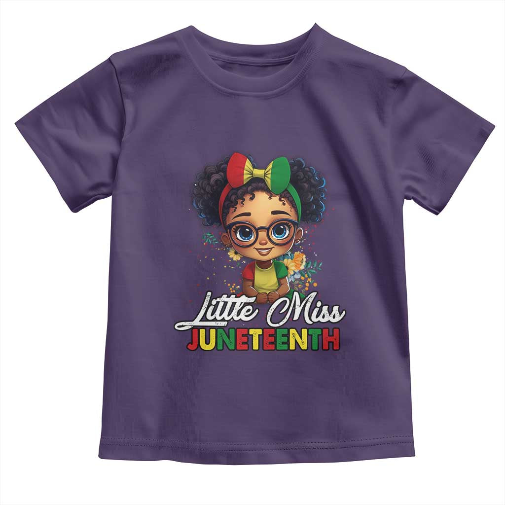 Little Miss Juneteenth Toddler T Shirt Since 1865 Black History TS02 Purple Print Your Wear