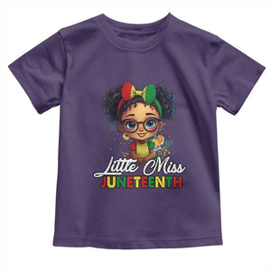 Little Miss Juneteenth Toddler T Shirt Since 1865 Black History TS02 Purple Print Your Wear