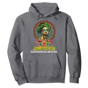 Juneteenth Hoodie Remembering Ancestors African American Womens TS02 Charcoal Print Your Wear