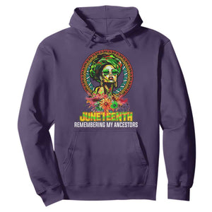 Juneteenth Hoodie Remembering Ancestors African American Womens TS02 Purple Print Your Wear