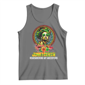 Juneteenth 1865 Tank Top Remembering Ancestors African American Woman TS02 Black Heather Print Your Wear