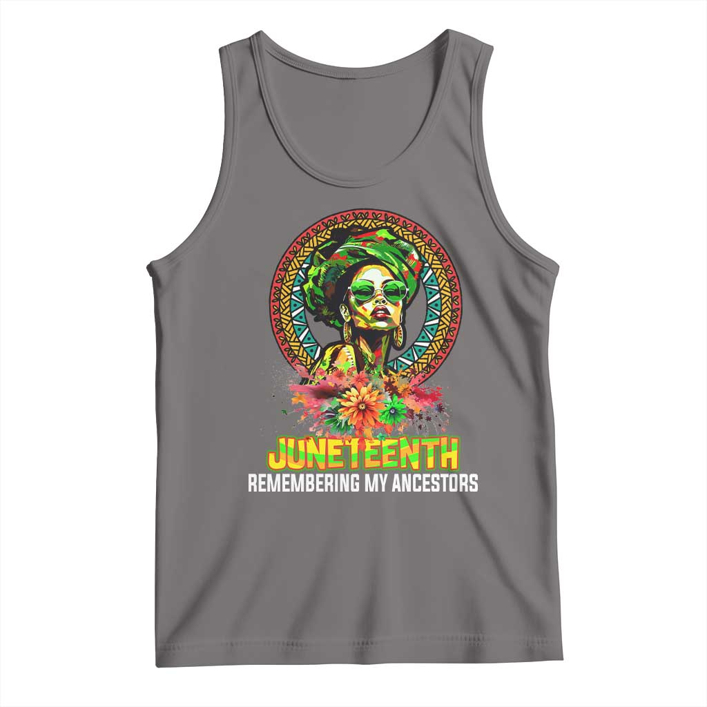Juneteenth 1865 Tank Top Remembering Ancestors African American Woman TS02 Deep Heather Print Your Wear