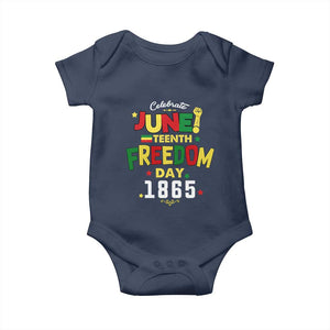 Celebrate Juneteenth 1865 Baby Onesie Freedom Day Black History Independence TS02 Navy Print Your Wear