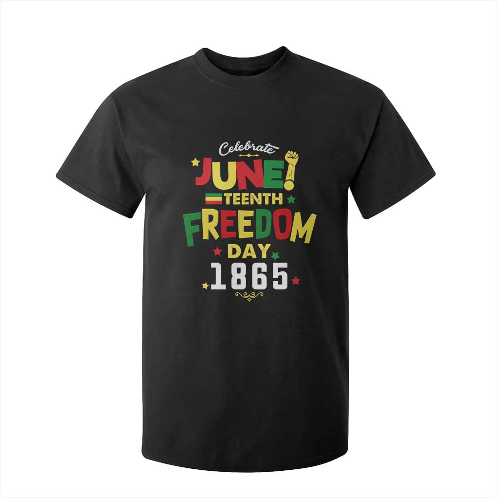 Celebrate Juneteenth 1865 T Shirt For Kid Freedom Day Black History Independence TS02 Black Print Your Wear