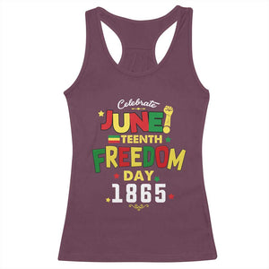 Celebrate Juneteenth 1865 Racerback Tank Top Freedom Day Black History Independence TS02 Maroon Print Your Wear