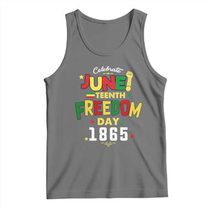 Celebrate Juneteenth 1865 Tank Top Freedom Day Black History Independence TS02 Black Heather Print Your Wear