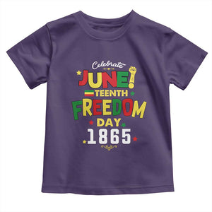 Celebrate Juneteenth 1865 Toddler T Shirt Freedom Day Black History Independence TS02 Purple Print Your Wear