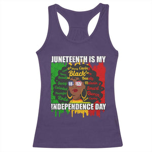 Juneteenth Is My Independence Day Racerback Tank Top Since 1865 African American Woman TS02 Purple Print Your Wear